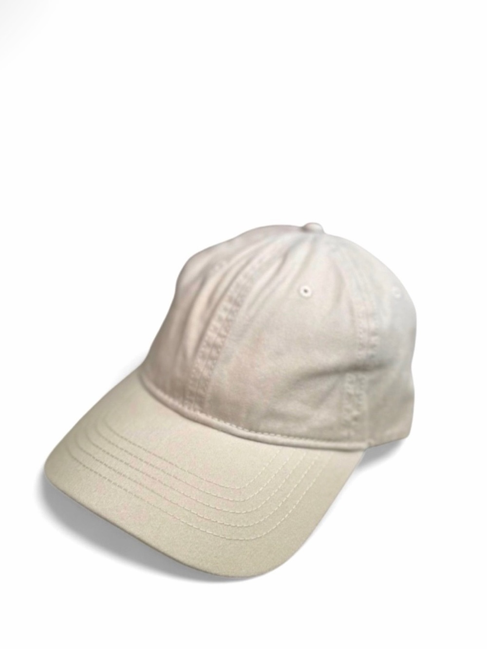 Classic Beige Minimalist Unisex Baseball Cap Adjustable Strap (NWT)